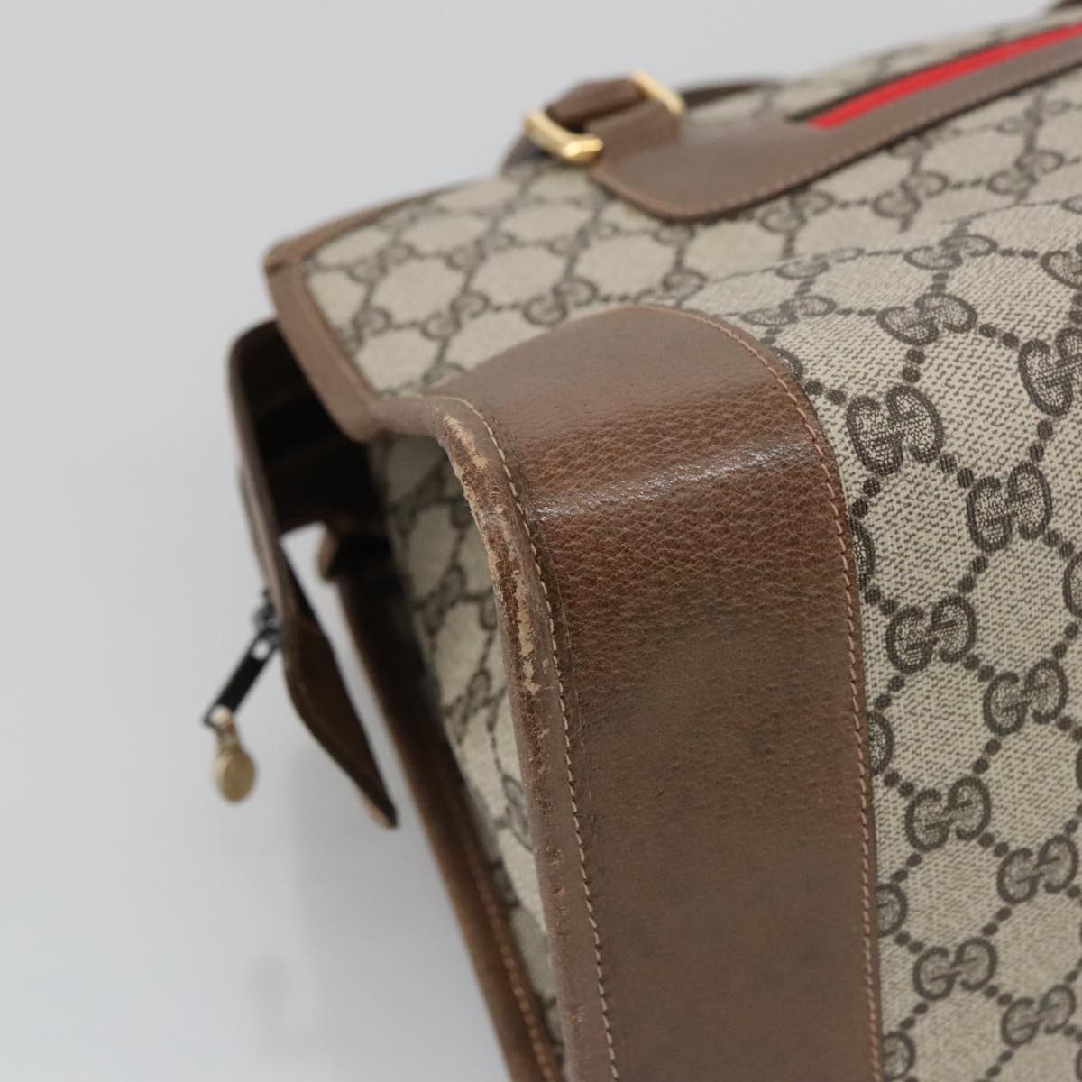 Gucci Sherry Beige Canvas Handbag