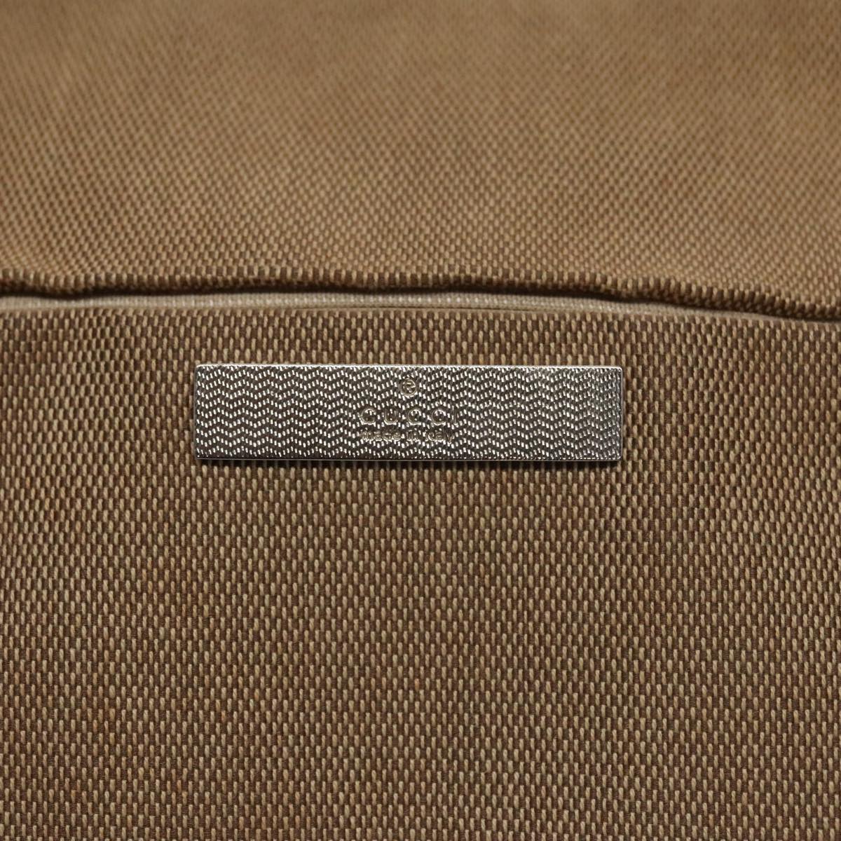 Gucci Bamboo Beige Canvas Shoulder Bag