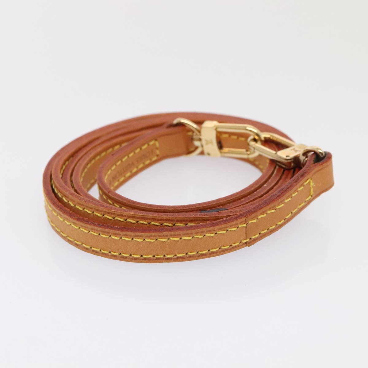 Louis Vuitton Shoulder Strap Beige Leather Bag Jewelry