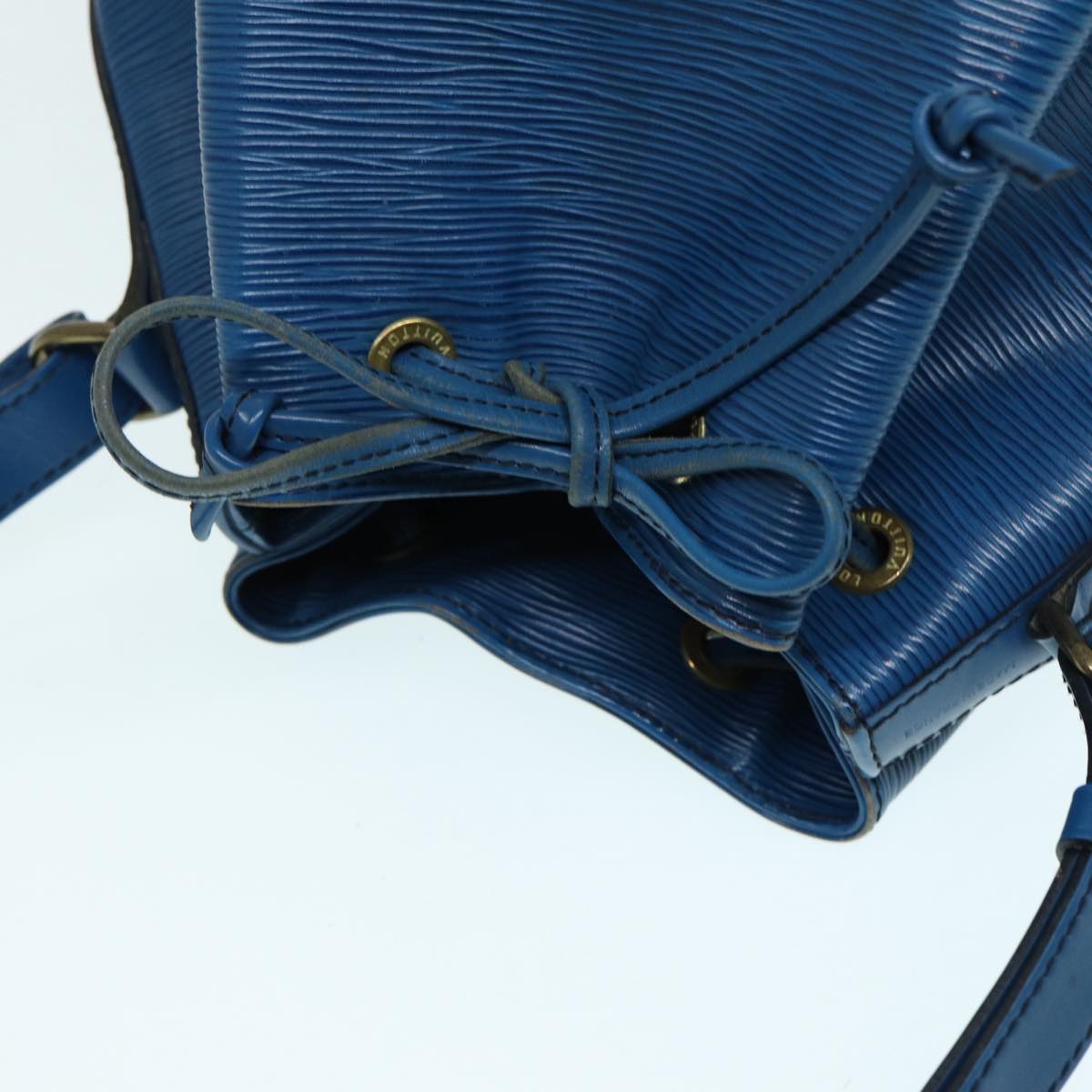 Louis Vuitton Noe Blue Calfskin Shoulder Bag