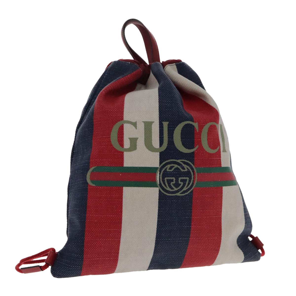 Gucci Blue Canvas Backpack Bag