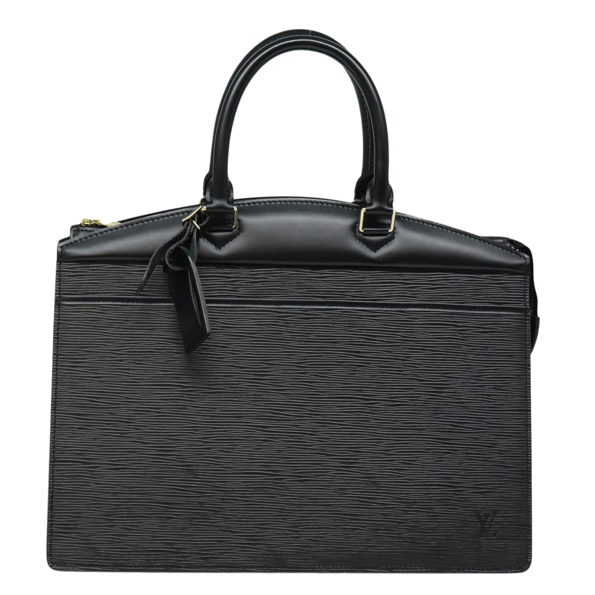 Louis Vuitton Riviera Black Leather Handbag