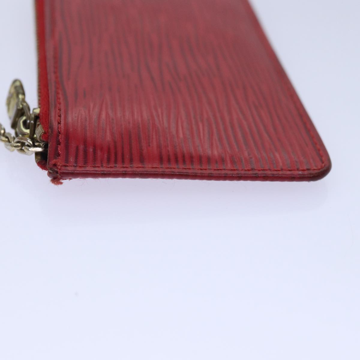 Louis Vuitton Pochette Clés Red Leather Wallet