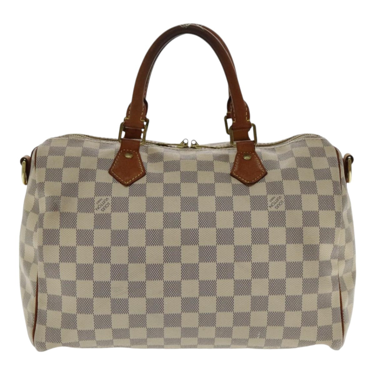 Louis Vuitton Speedy 30 White Canvas Handbag