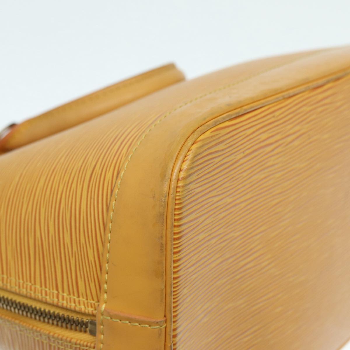 Louis Vuitton Alma Yellow Leather Handbag