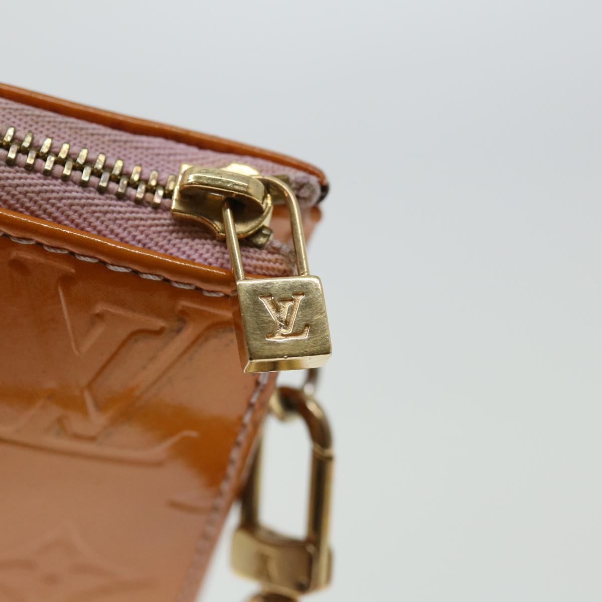 Louis Vuitton Pochette Brown Patent Leather Handbag