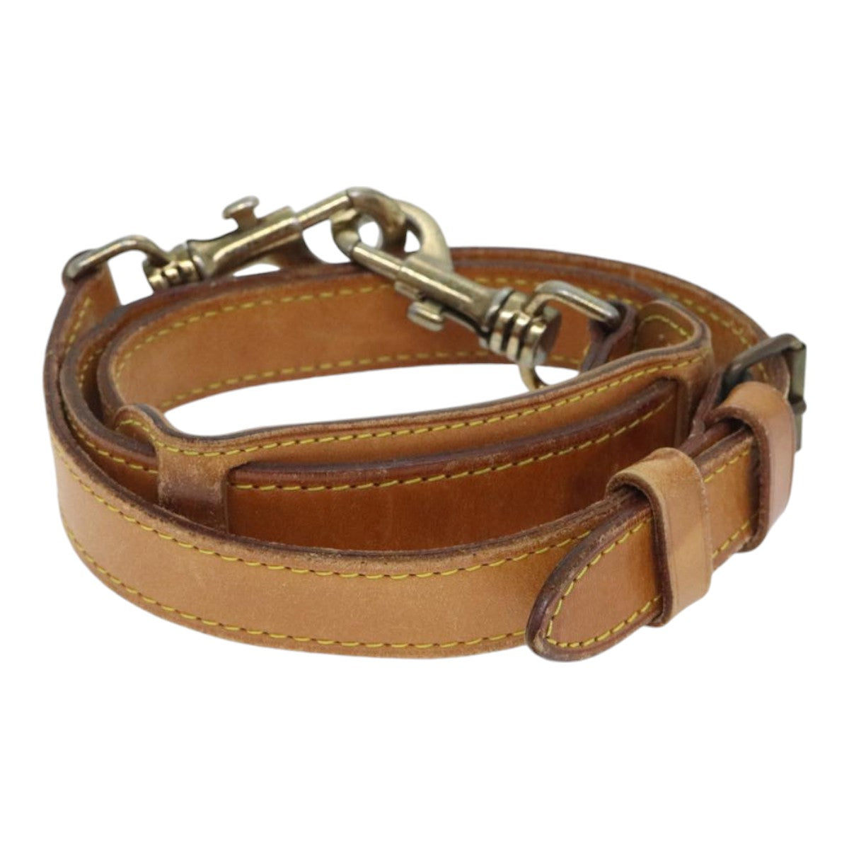 Louis Vuitton Shoulder Strap Beige Leather Bag Jewelry