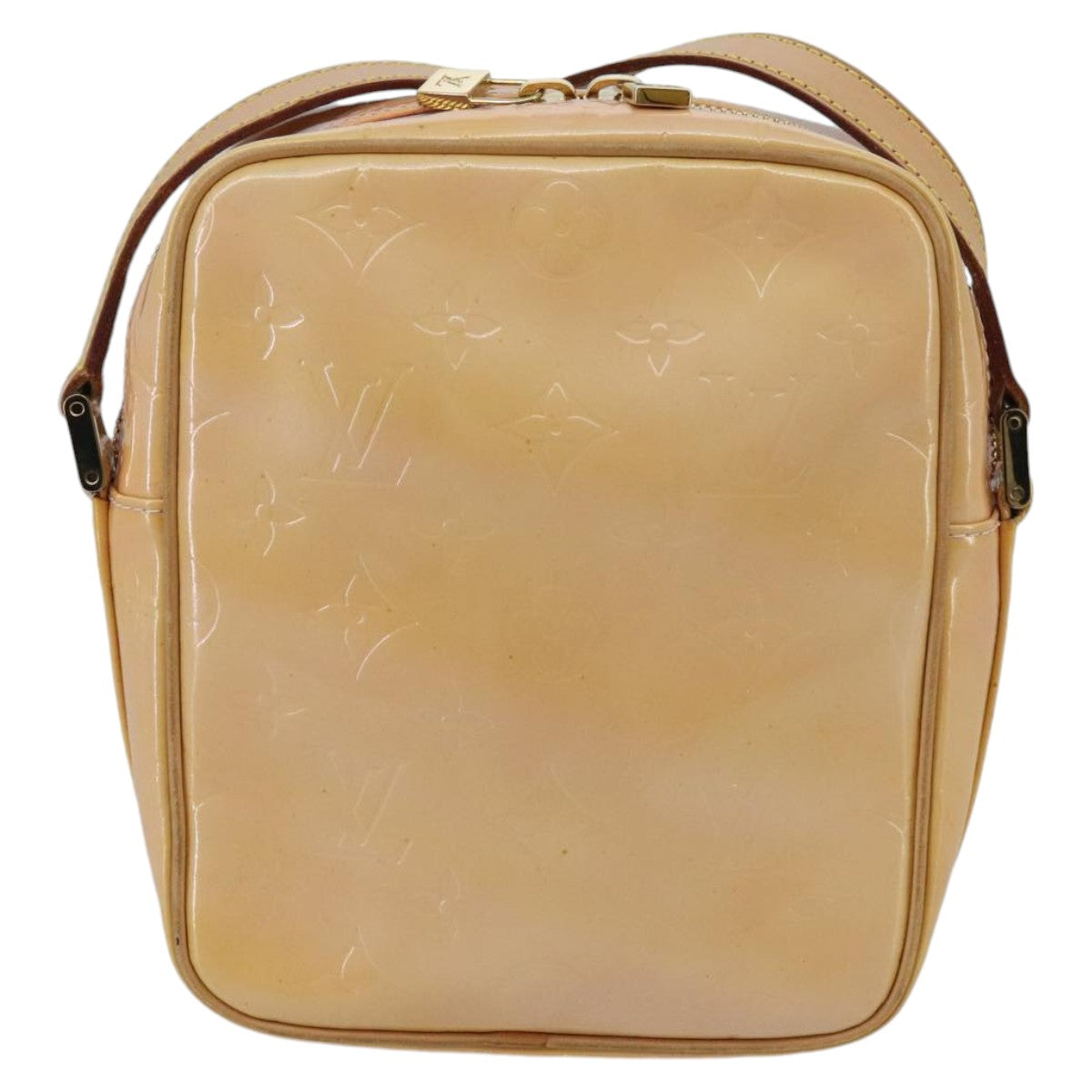 Louis Vuitton Wooster Camel Patent Leather Shoulder Bag
