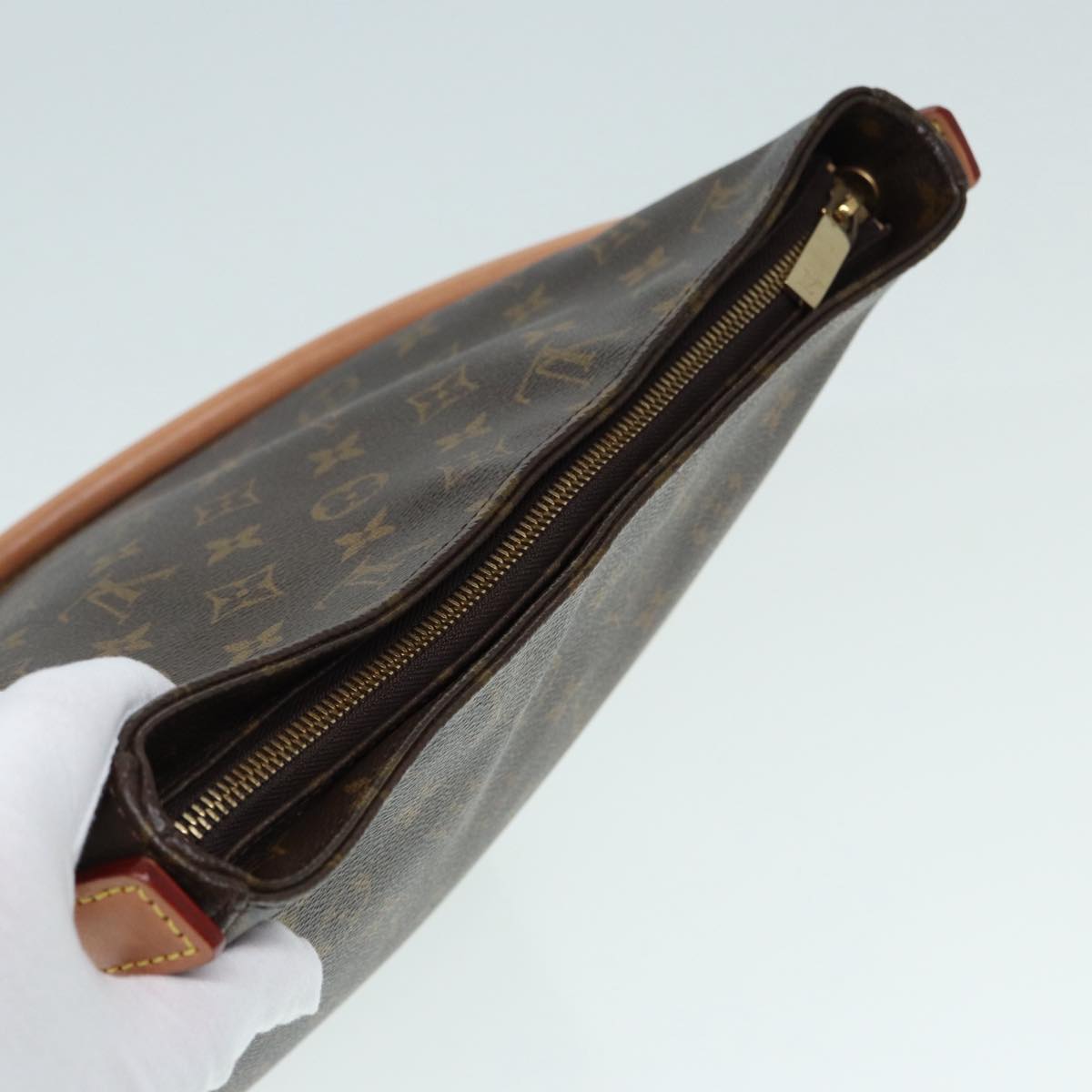 Louis Vuitton Looping Gm Brown Canvas Shoulder Bag