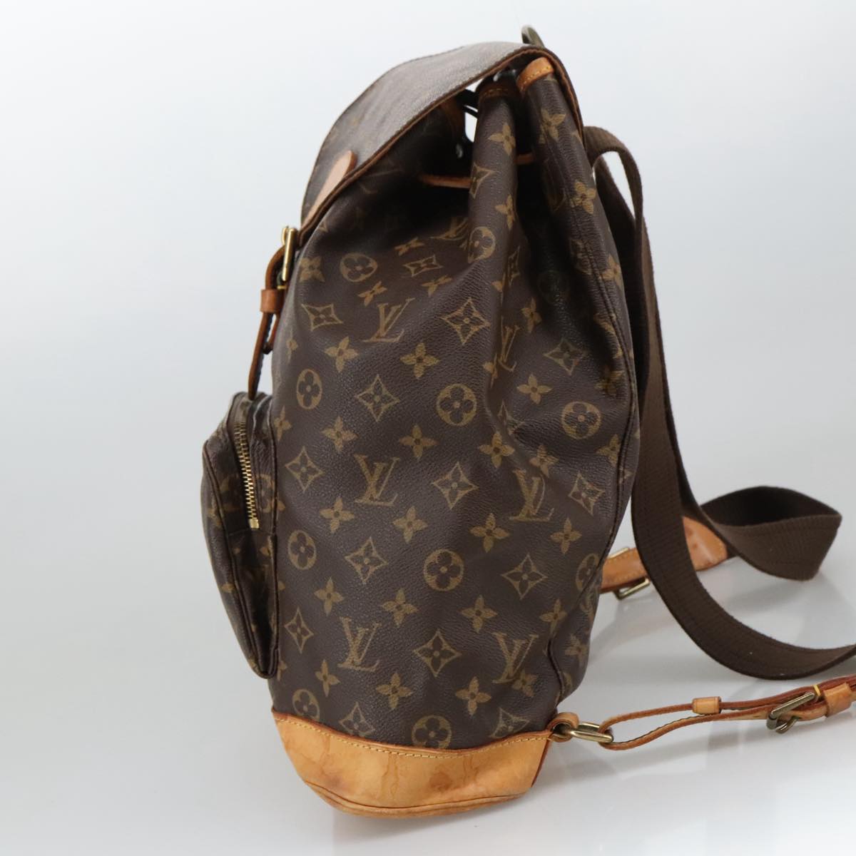 Louis Vuitton Montsouris Gm Brown Canvas Backpack Bag