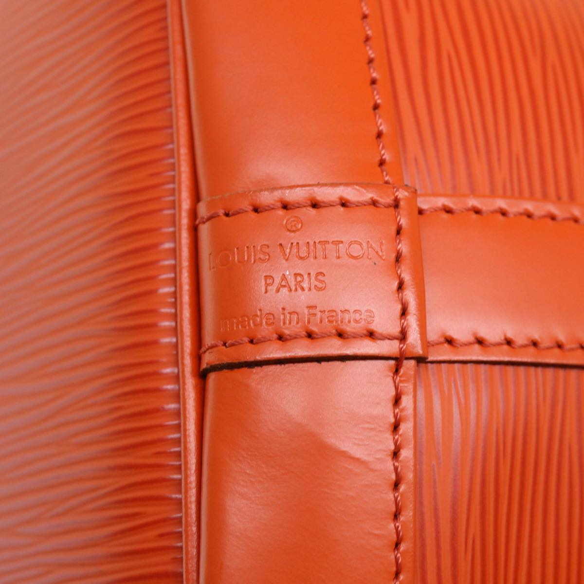 Louis Vuitton Petit Noé Orange Leather Shoulder Bag