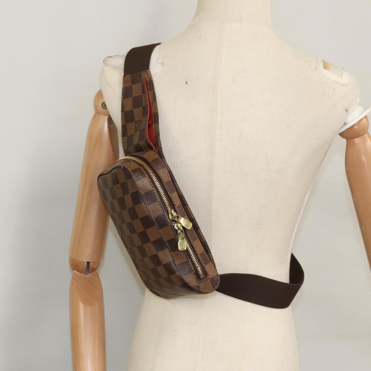 Louis Vuitton Geronimos Brown Canvas Shoulder Bag