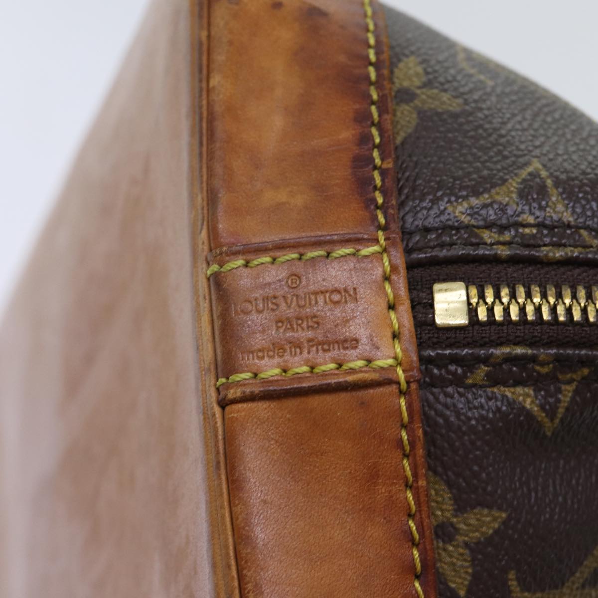 Louis Vuitton Alma Brown Canvas Handbag