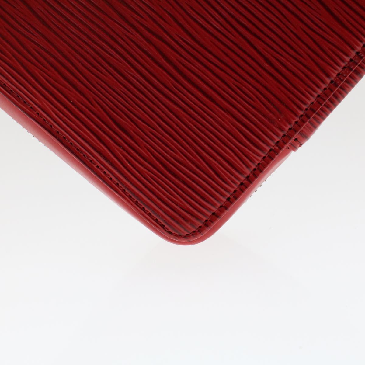 Louis Vuitton Pochette Red Leather Clutch Bag