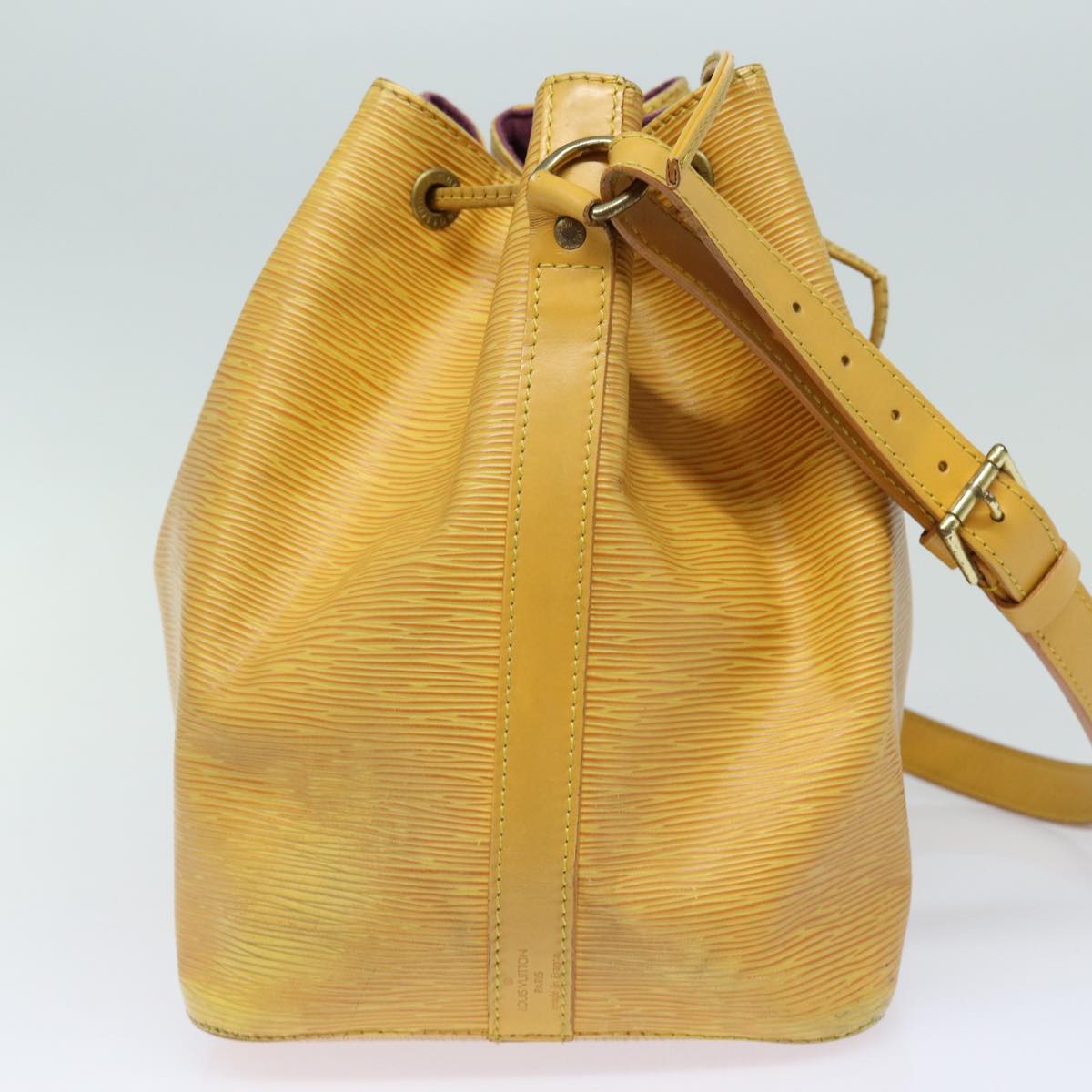 Louis Vuitton Petit Noé Yellow Leather Shoulder Bag