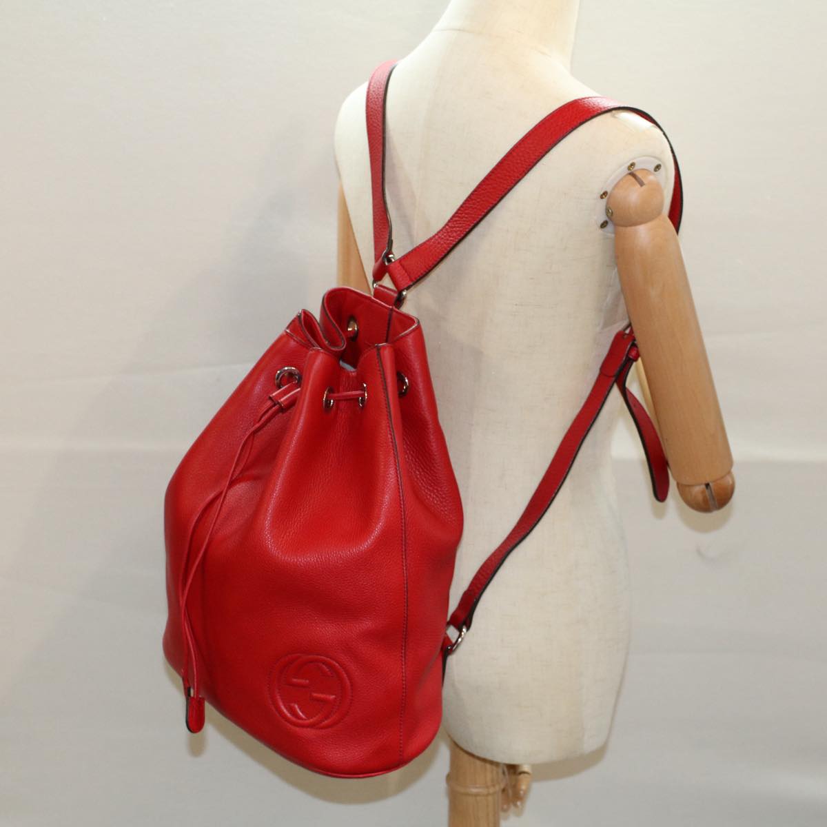 Gucci Soho Red Leather Backpack Bag