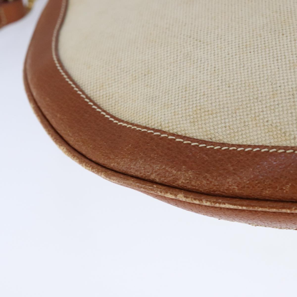 Gucci Vintage Beige Canvas Shoulder Bag