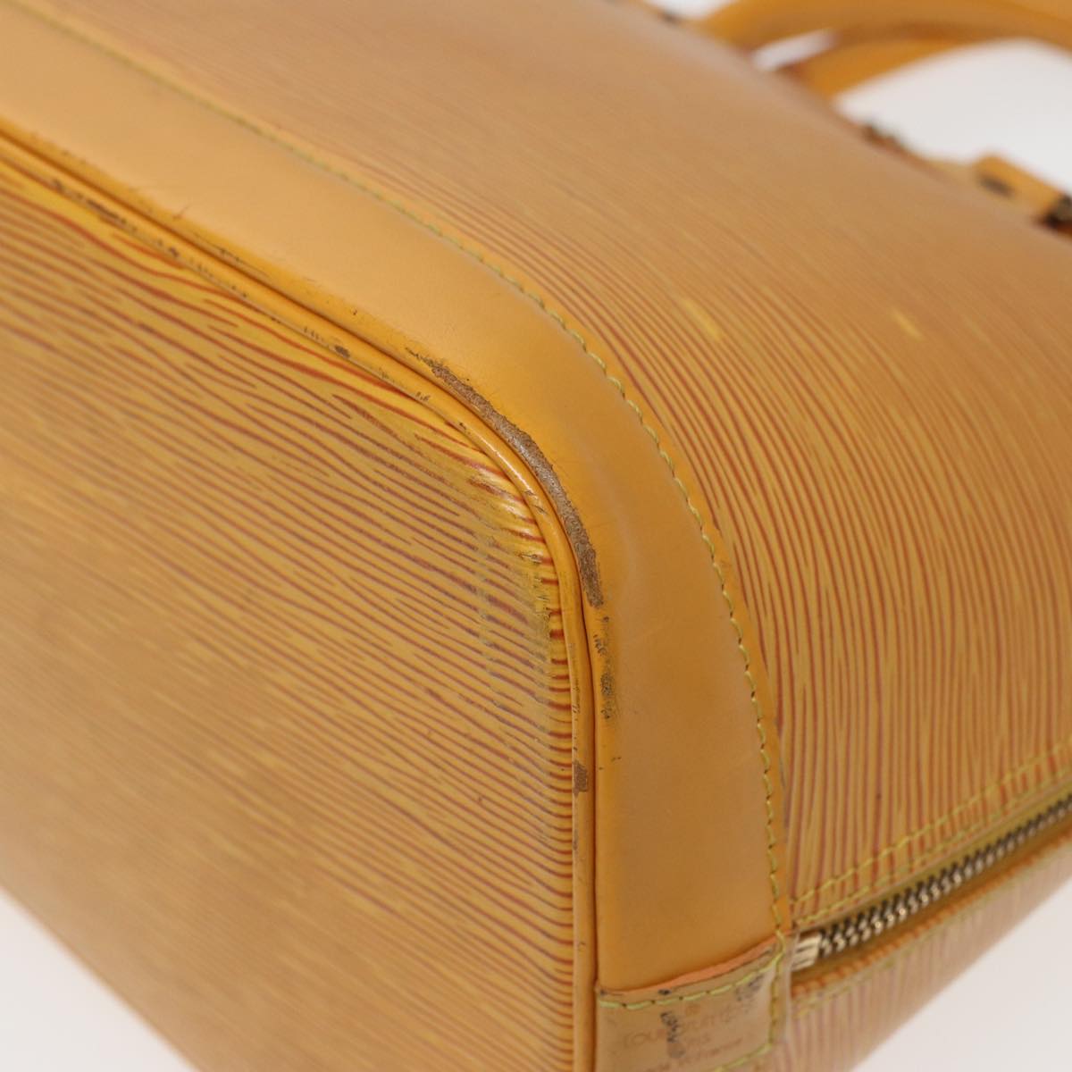 Louis Vuitton Alma Yellow Leather Handbag