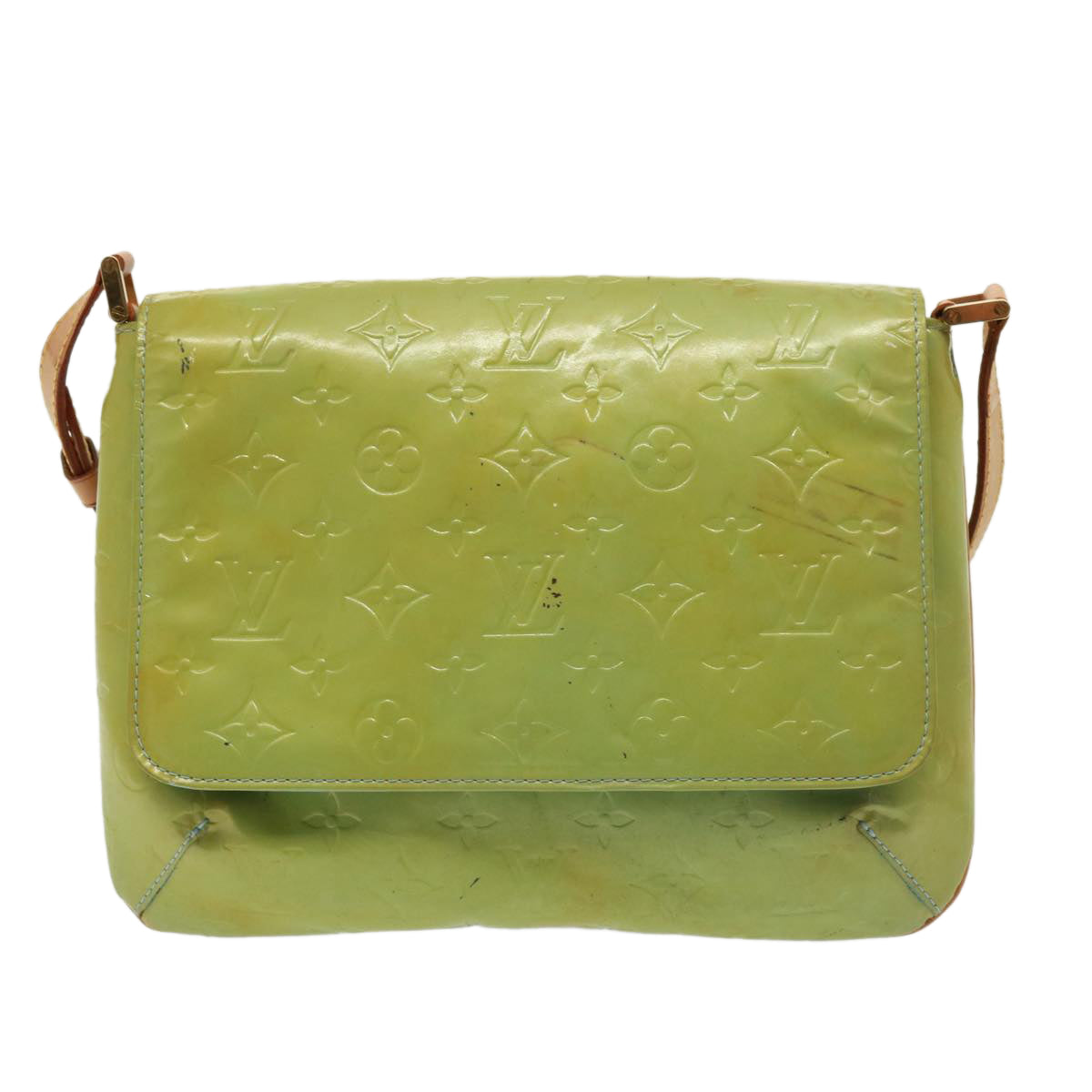 Louis Vuitton Thompson Street Green Patent Leather Shoulder Bag