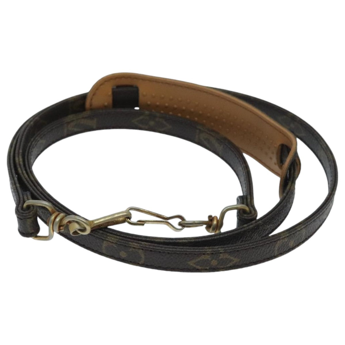 Louis Vuitton Shoulder Strap Brown Canvas Bag Jewelry