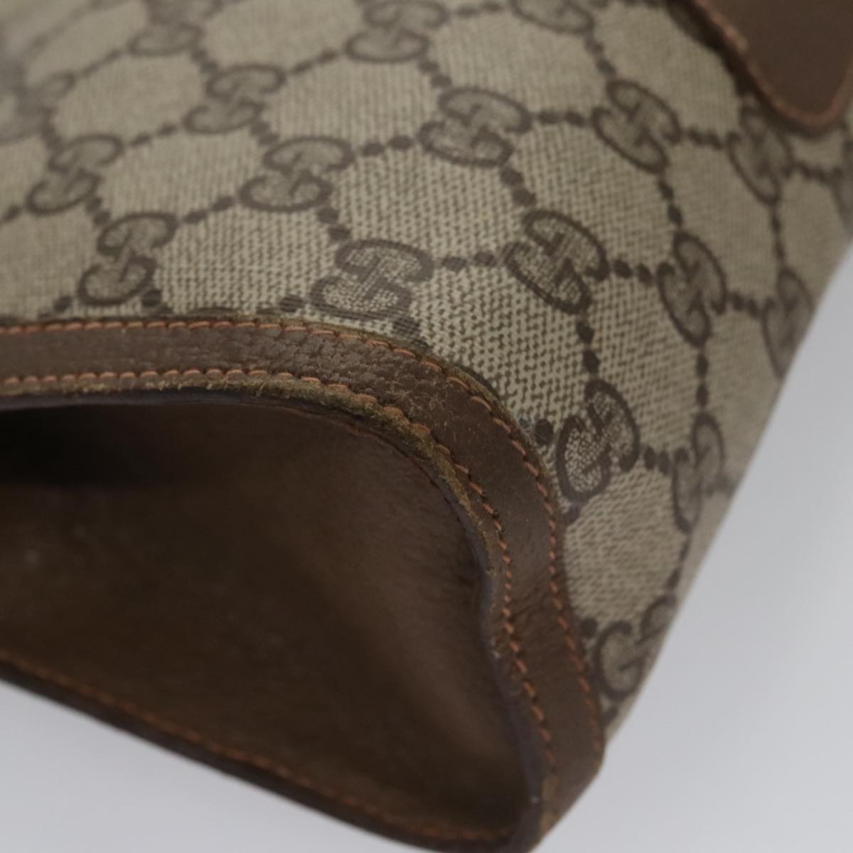 Gucci Sherry Beige Canvas Clutch Bag