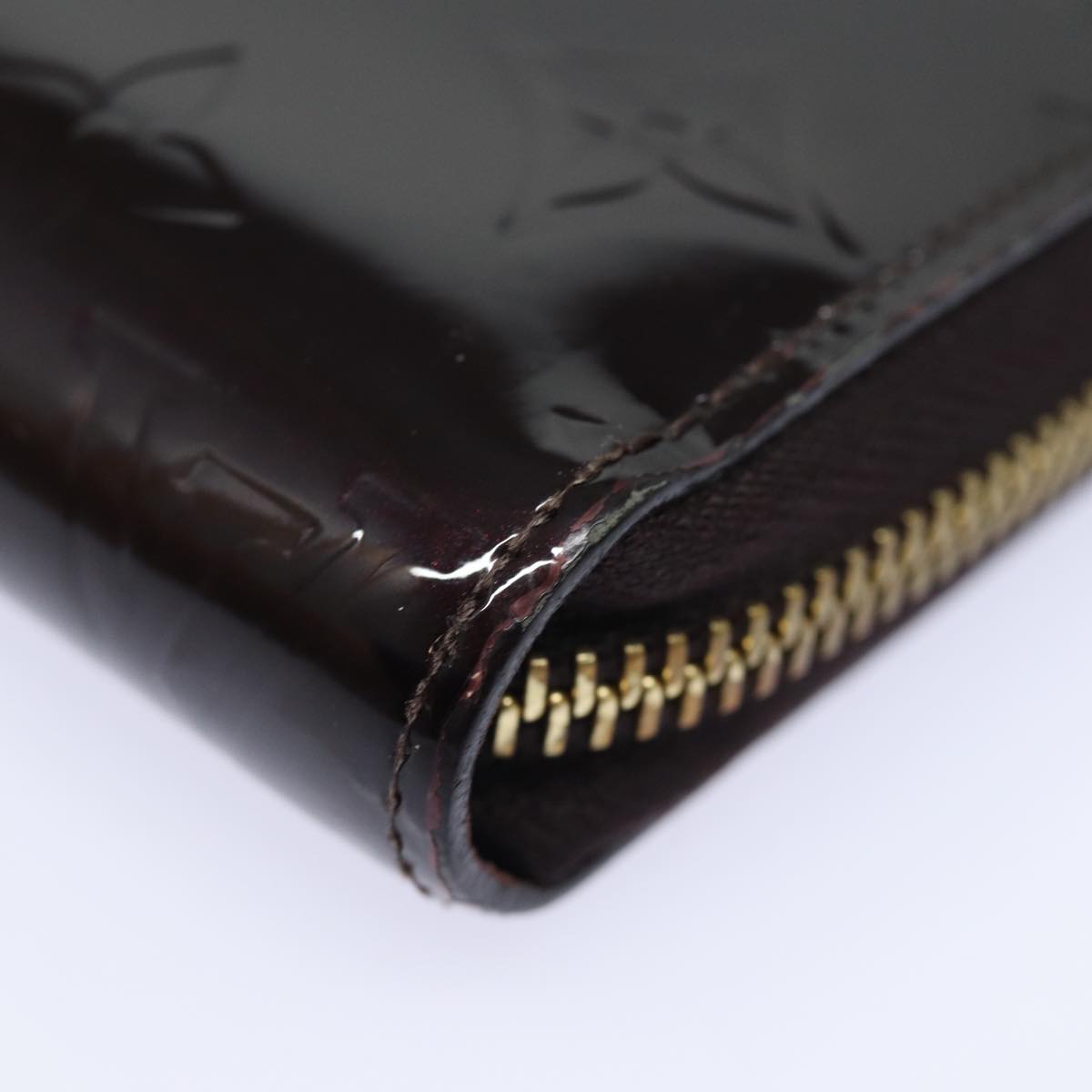 Louis Vuitton Zippy Wallet Brown Patent Leather Wallet