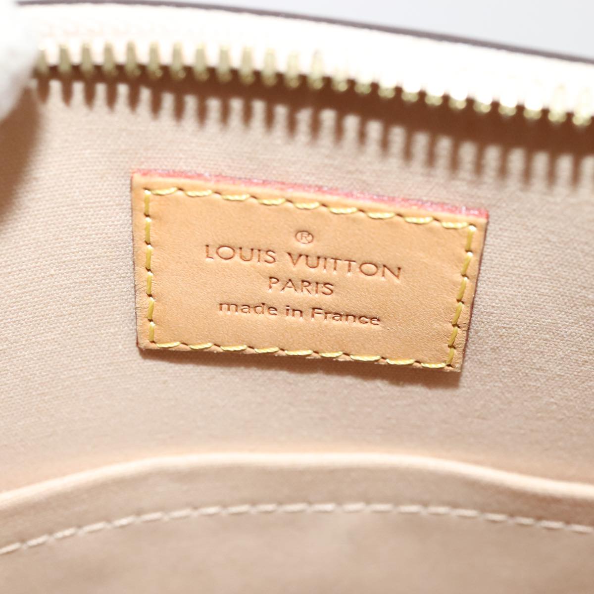 Louis Vuitton Montebello Camel Patent Leather Handbag