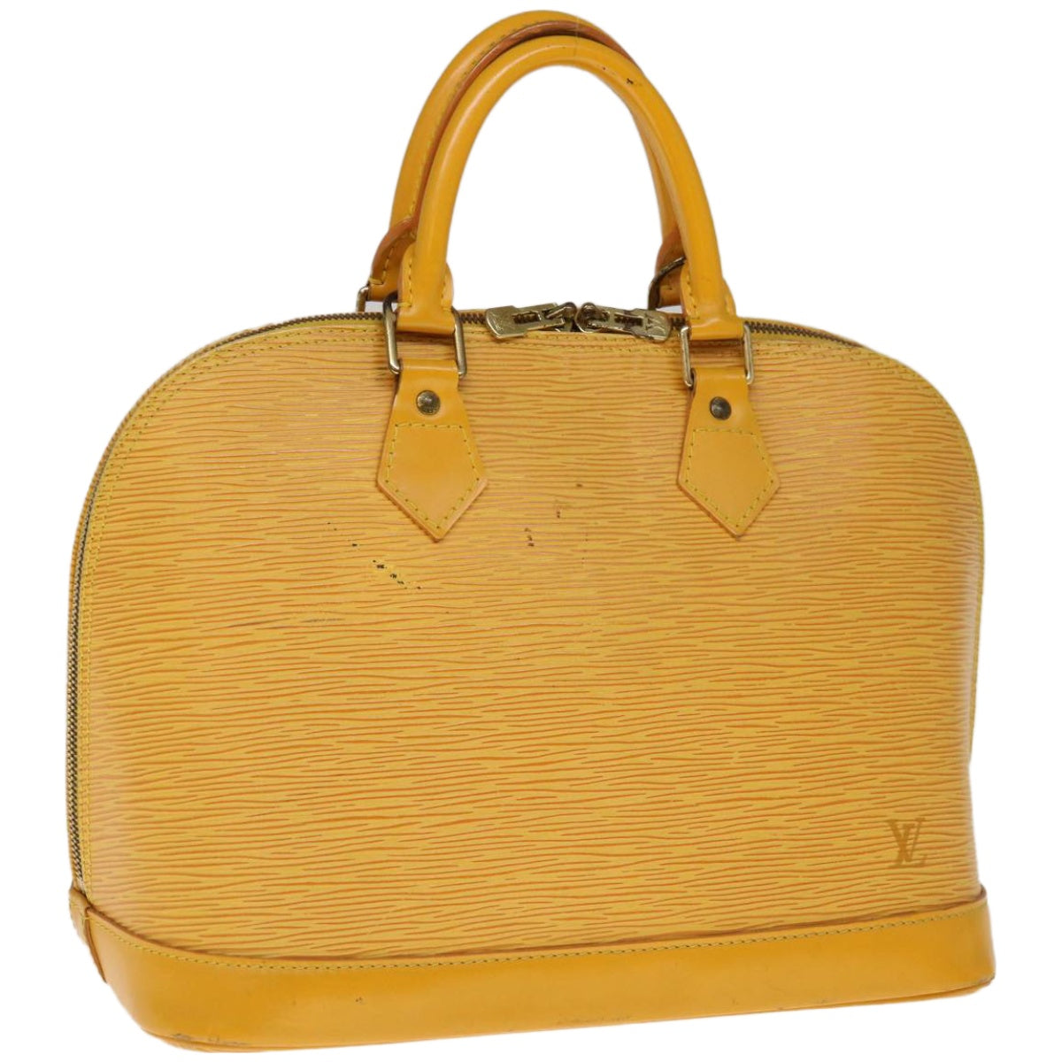Louis Vuitton Alma Yellow Leather Handbag