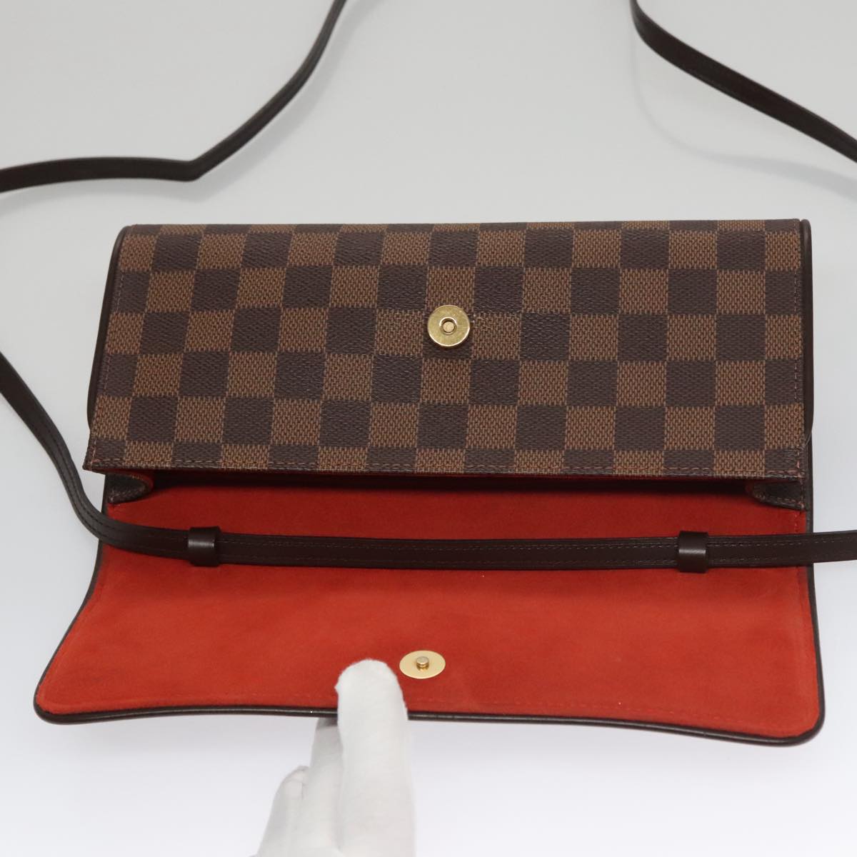 Louis Vuitton Twin Brown Canvas Shoulder Bag