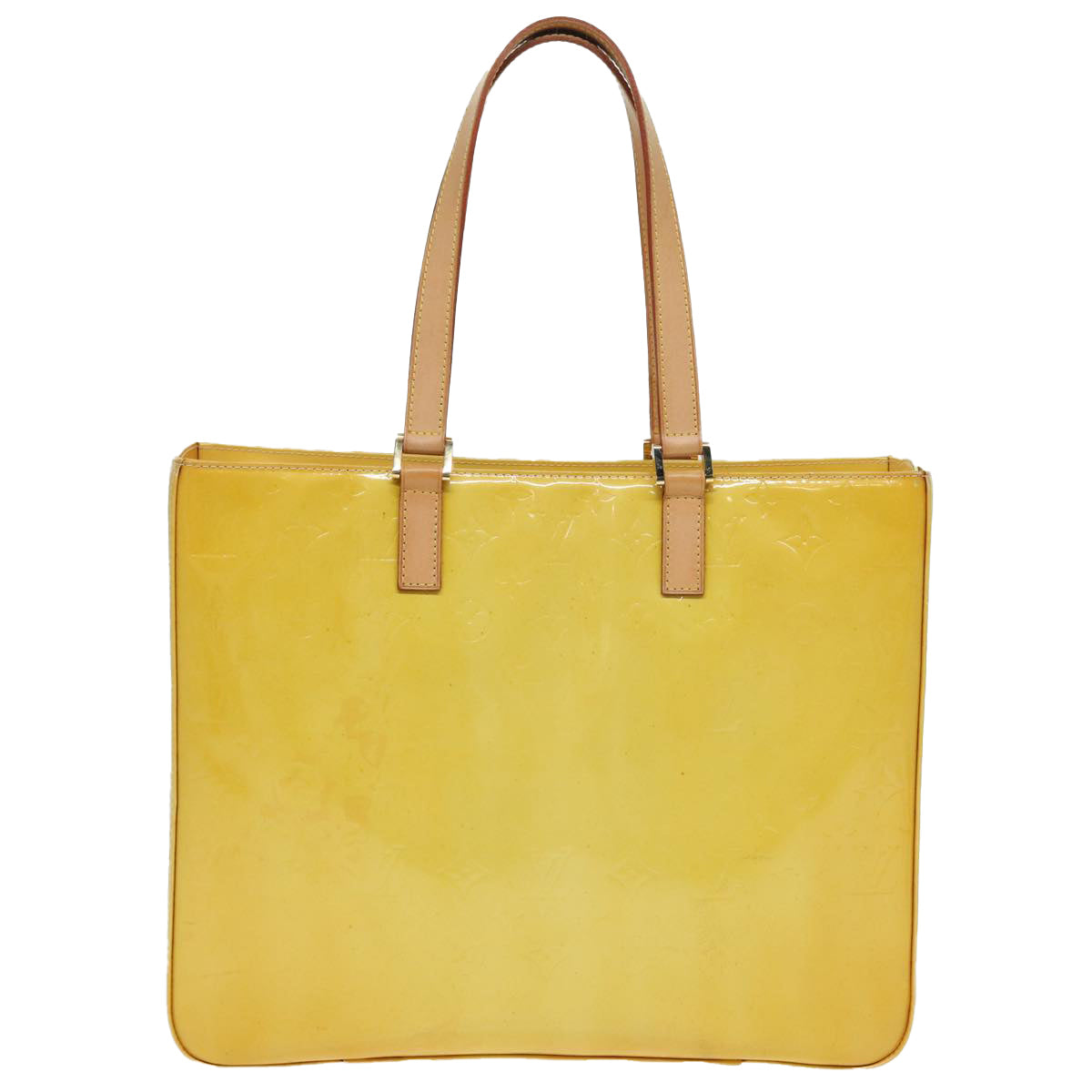 Louis Vuitton Columbus Yellow Patent Leather Tote Bag ()