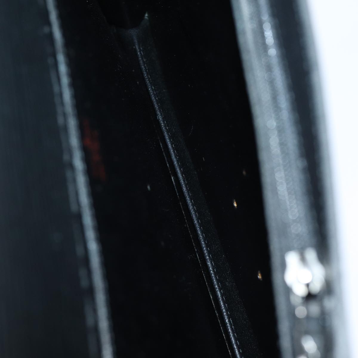 Louis Vuitton Porte Documents Black Leather Briefcase Bag