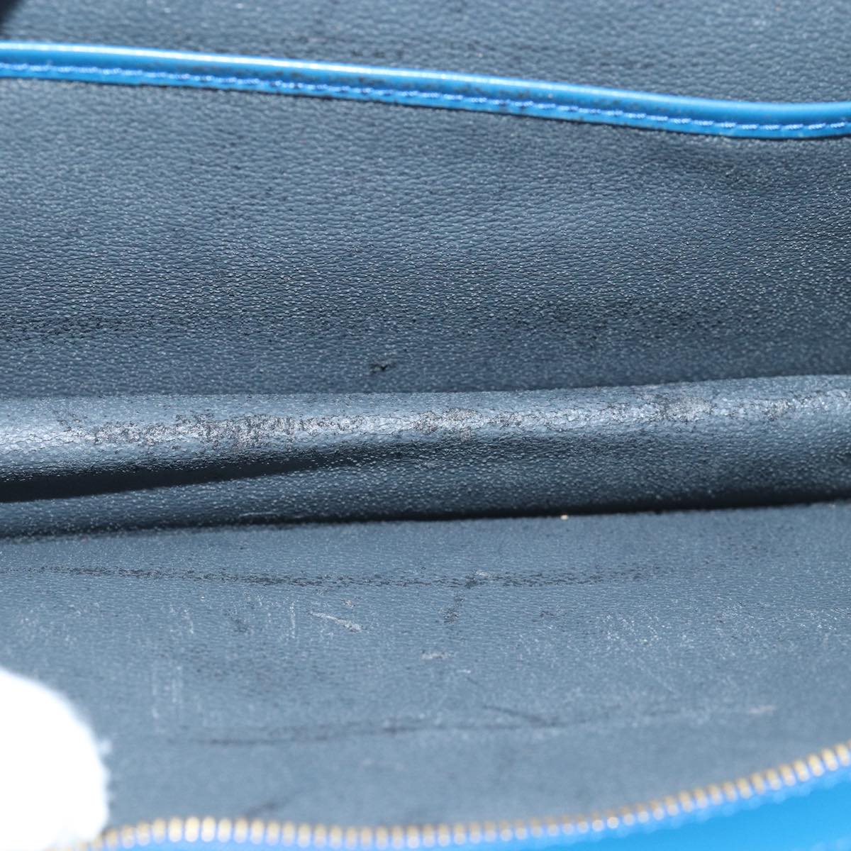 Louis Vuitton Trousse Makeup Blue Leather Clutch Bag