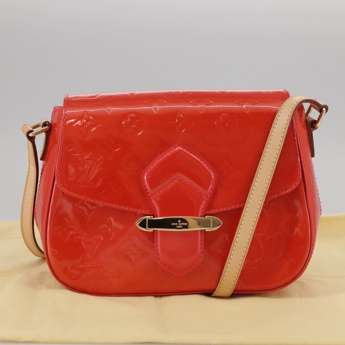 Louis Vuitton Bellflower Red Patent Leather Shoulder Bag