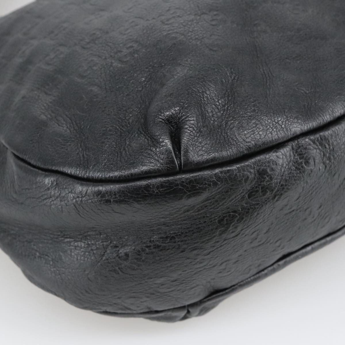 Gucci Guccissima Black Leather Shoulder Bag