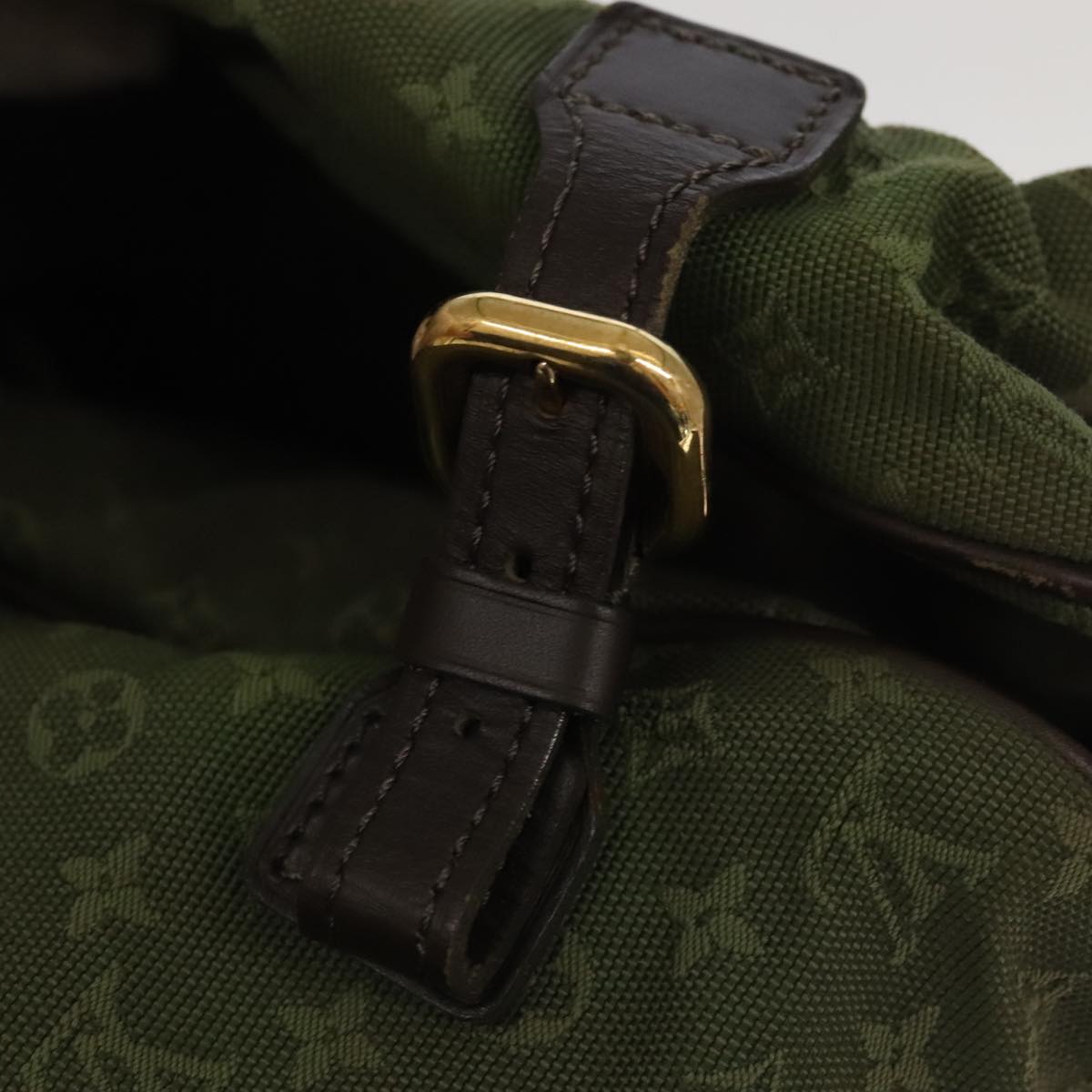 Louis Vuitton Denise Khaki Canvas Shoulder Bag