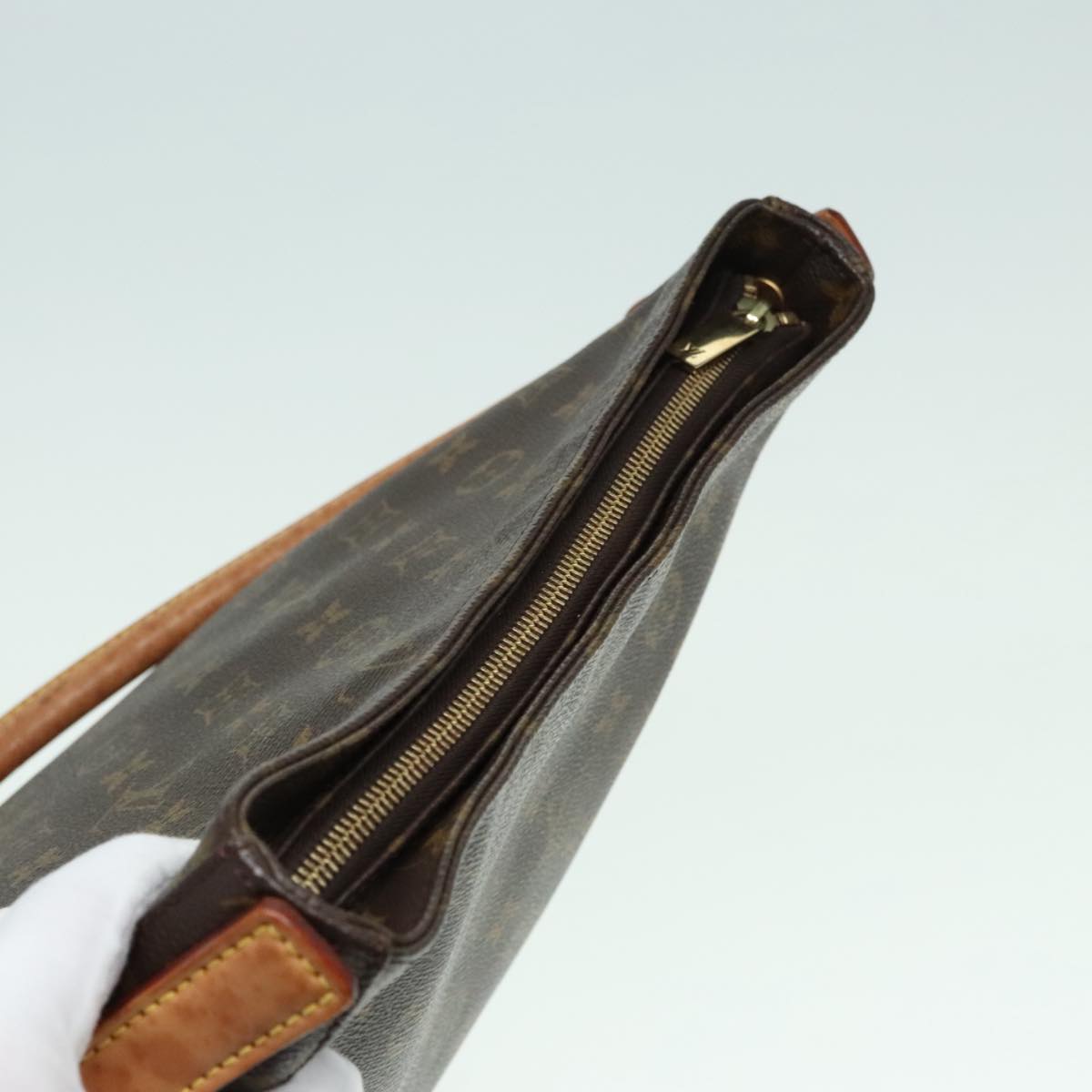 Louis Vuitton Looping Brown Canvas Shoulder Bag