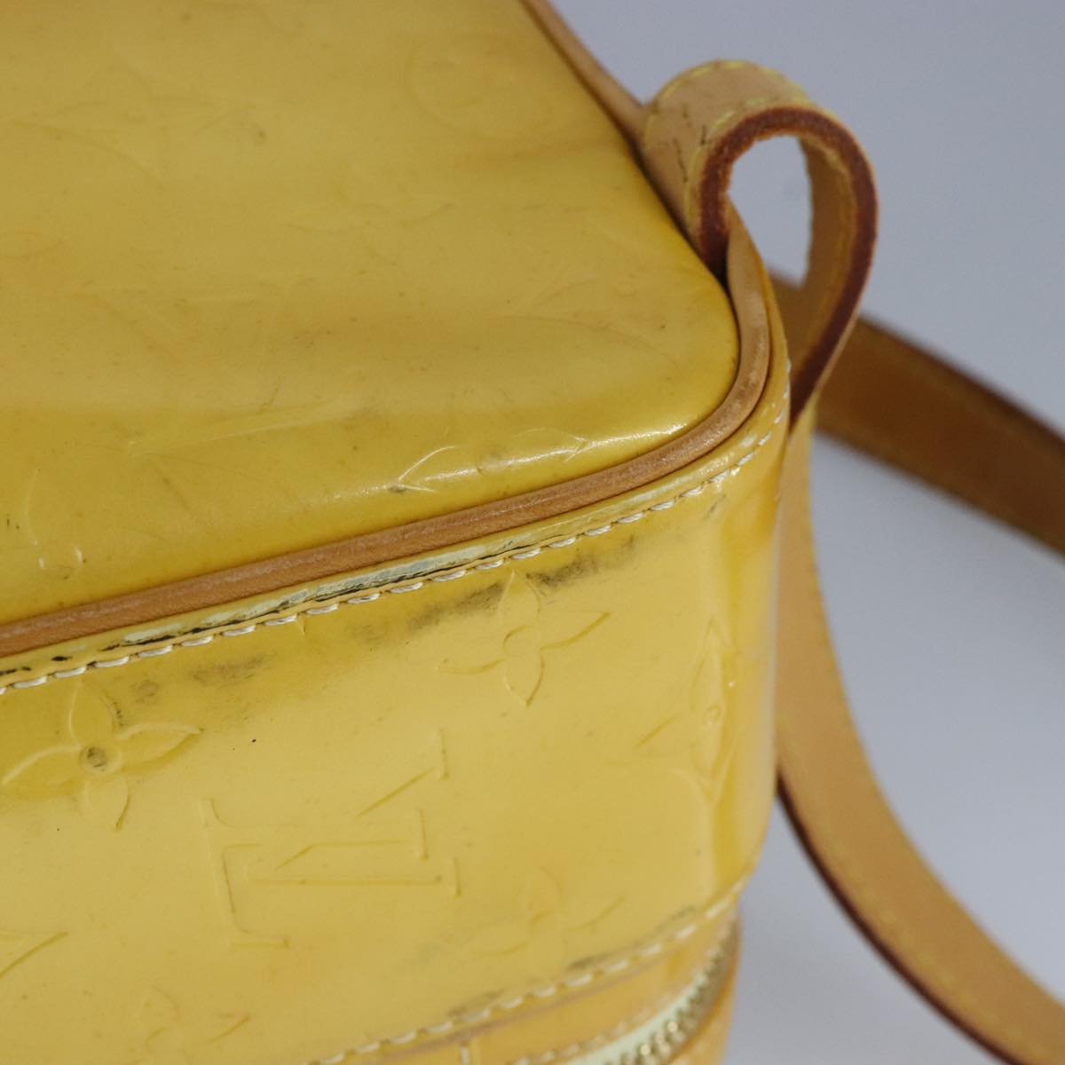 Louis Vuitton Murray Yellow Patent Leather Backpack Bag