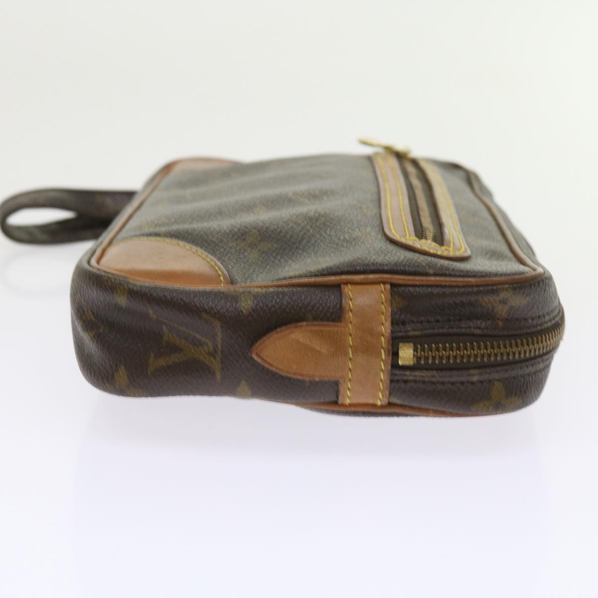 Louis Vuitton Marly Dragonne Brown Canvas Clutch Bag