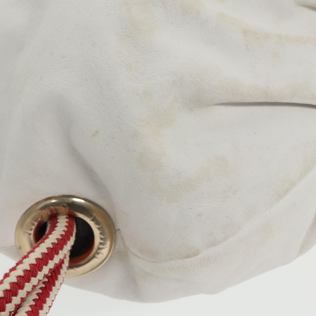 Gucci White Leather Tote Bag