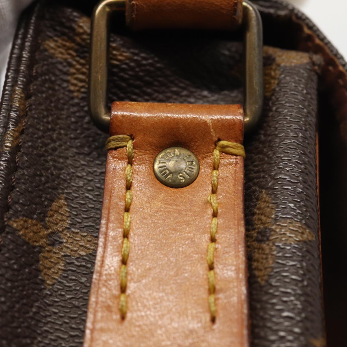 Louis Vuitton Cartouchiere Brown Canvas Shoulder Bag