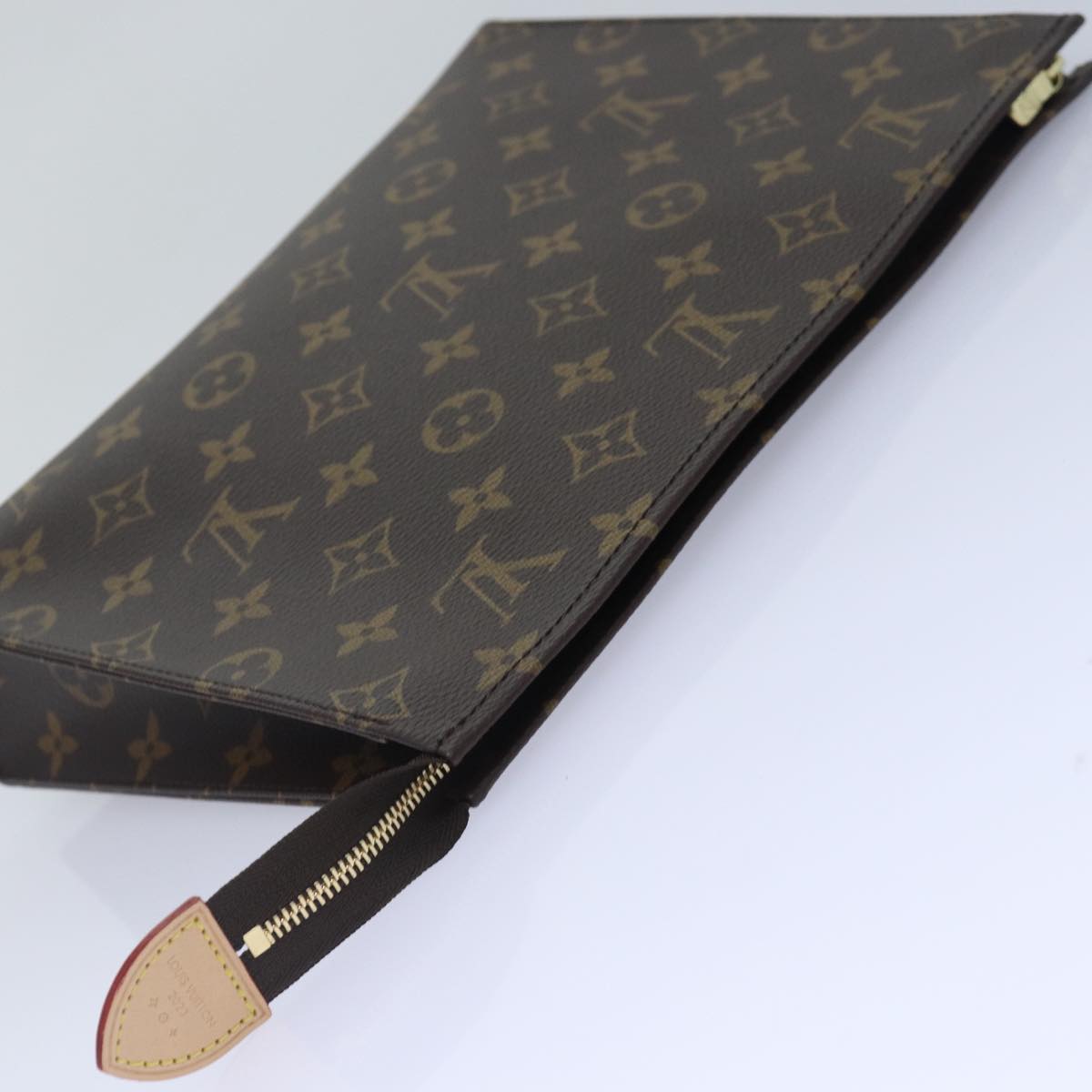 Louis Vuitton Poche Toilette Brown Canvas Clutch Bag