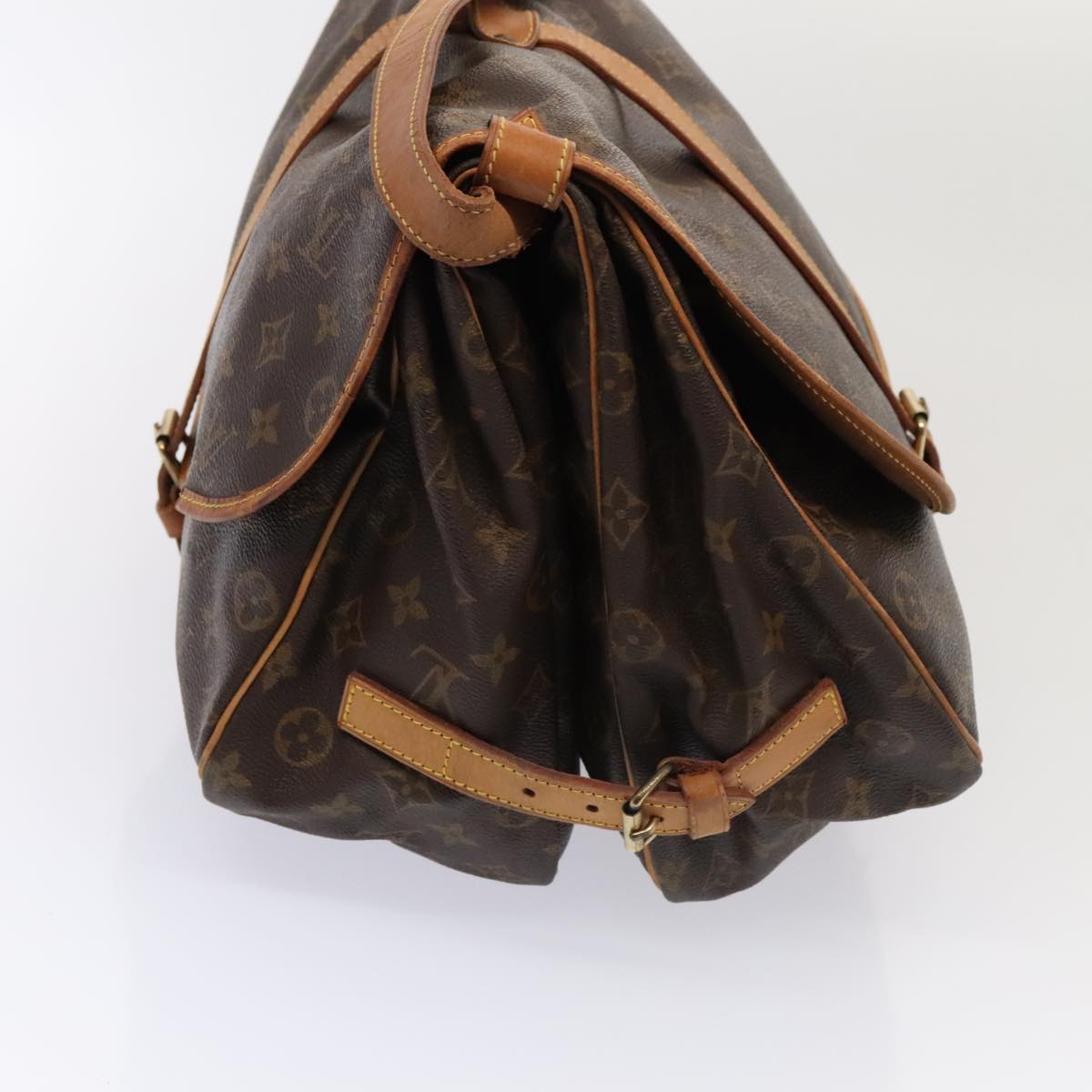 Louis Vuitton Saumur 35 Brown Canvas Shoulder Bag