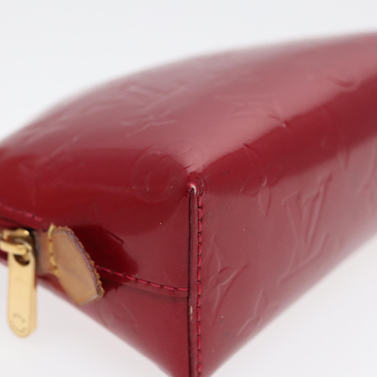 Louis Vuitton Cosmetic Pouch Red Patent Leather Clutch Bag