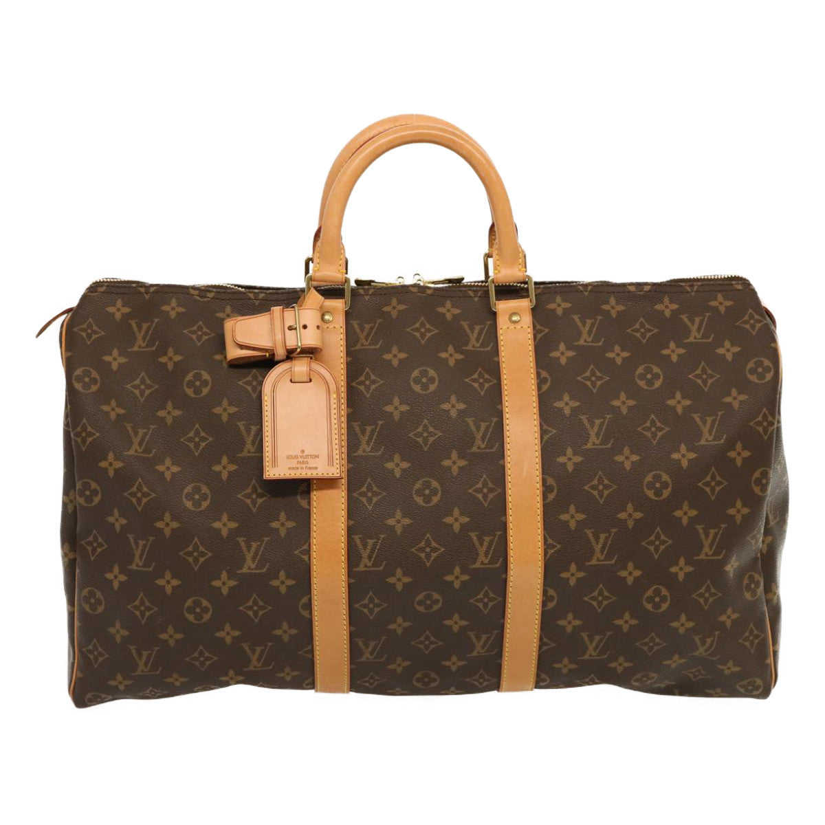 Louis Vuitton Keepall 50 Brown Canvas Travel Bag