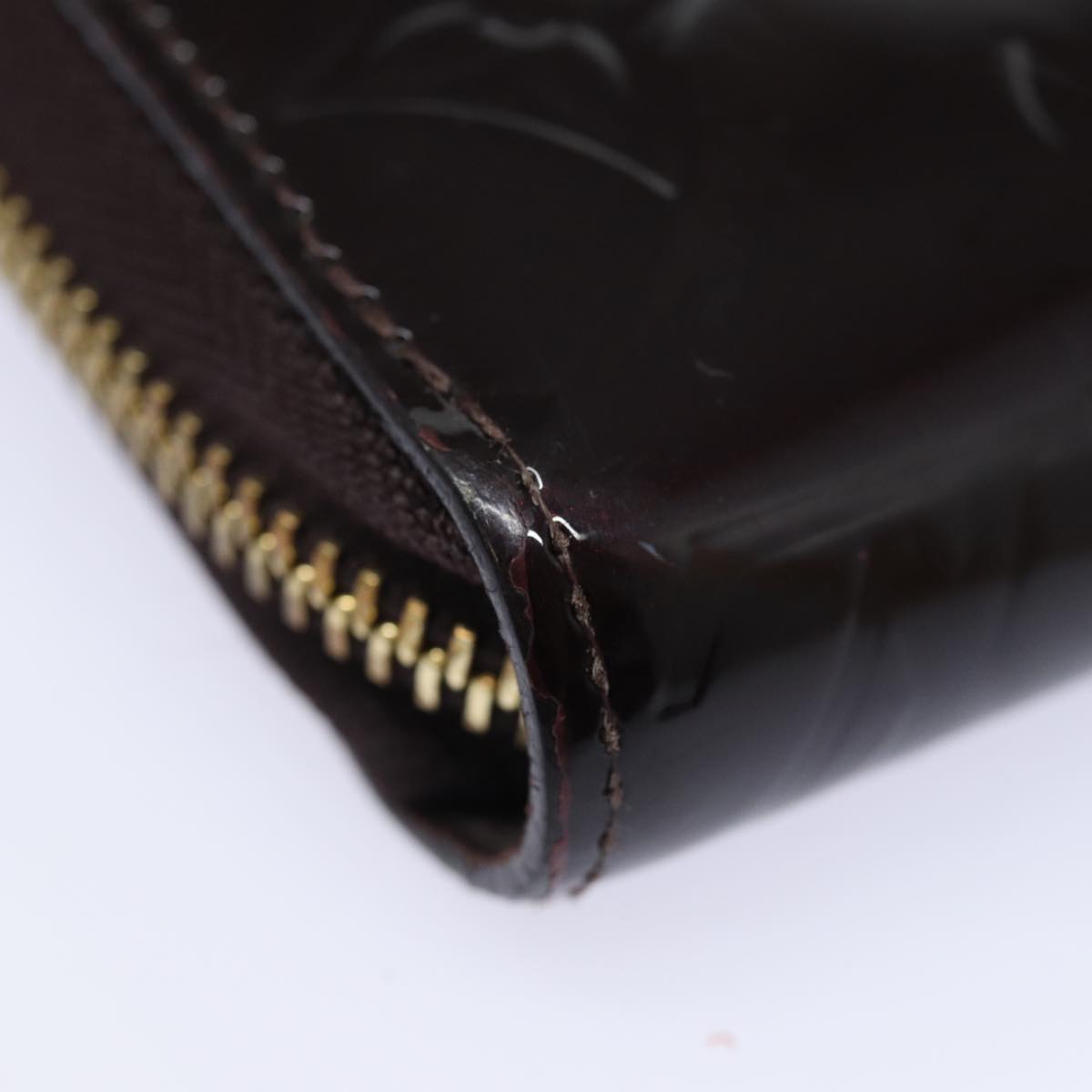 Louis Vuitton Zippy Wallet Brown Patent Leather Wallet