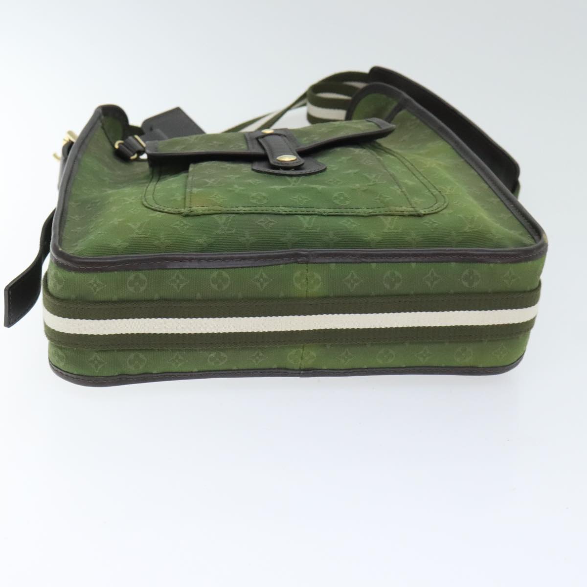 Louis Vuitton Mary Kate Green Canvas Shoulder Bag