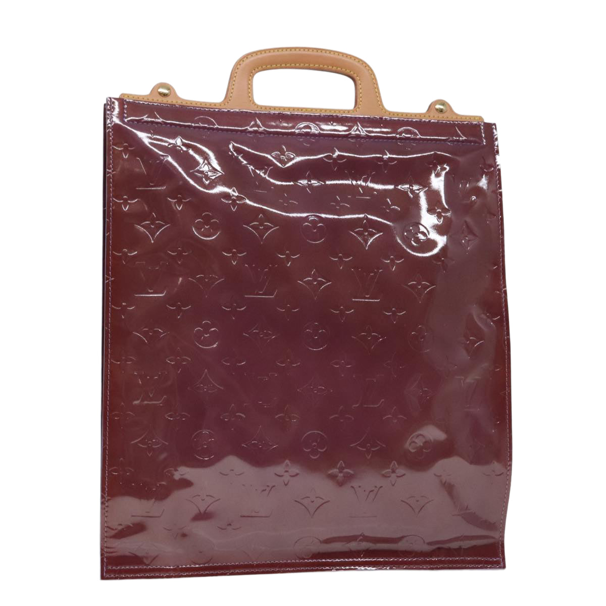 Louis Vuitton Stanton Purple Patent Leather Tote Bag