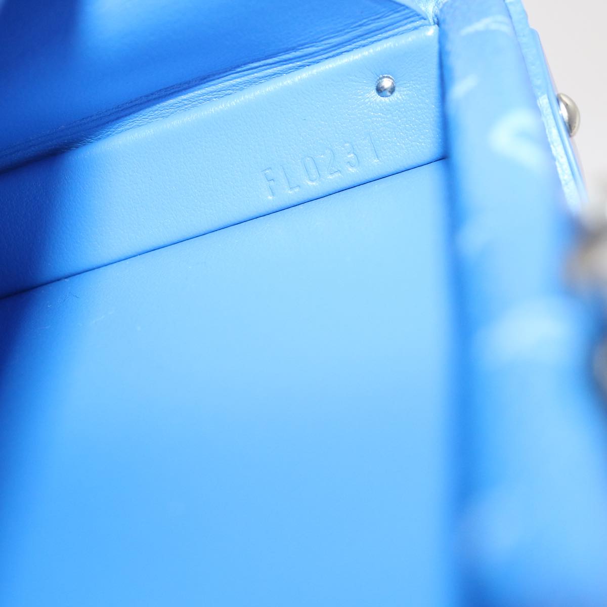 Louis Vuitton Blue Leather Clutch Bag