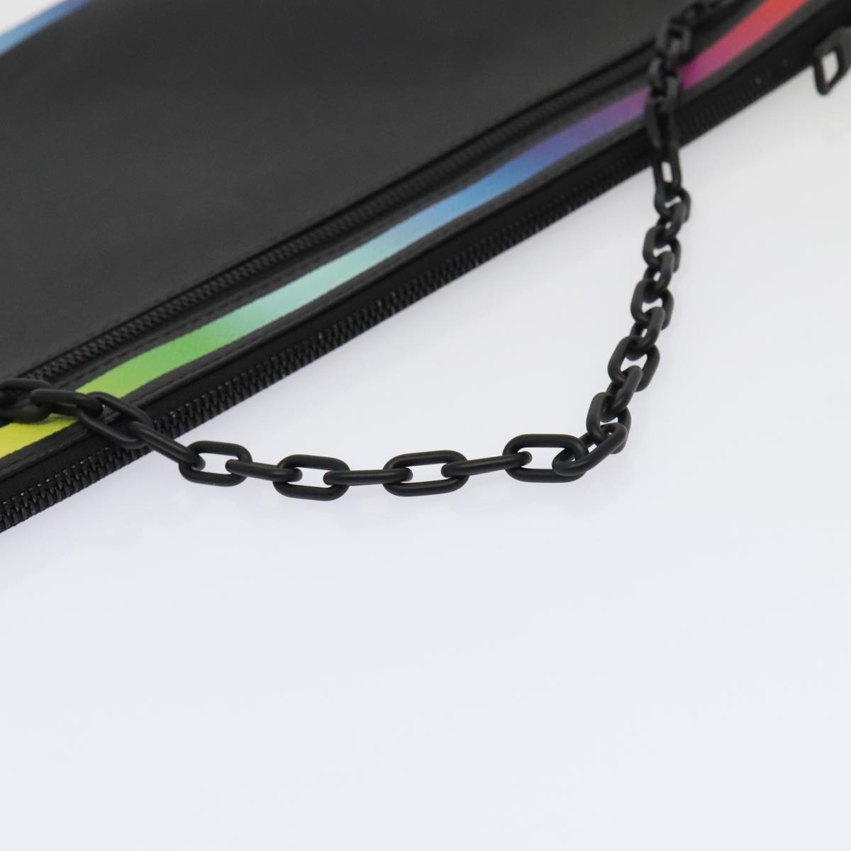 Louis Vuitton Pochette A4 Black Leather Clutch Bag