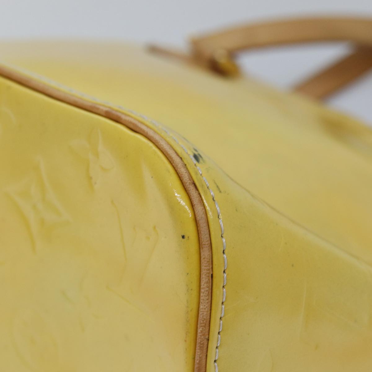 Louis Vuitton Houston Yellow Patent Leather Handbag